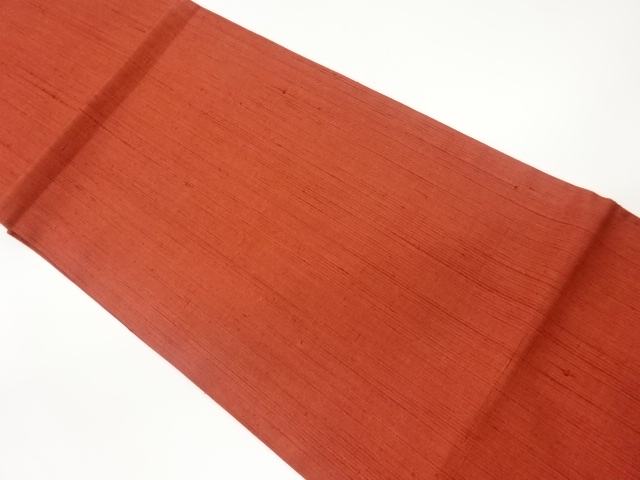 リサイクル　手織り紬無地開き名古屋帯（額縁仕立て）